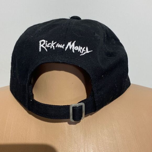 Rick & Morty Men's 5 Panel Adult Swim Adjustable Buckle Strap Black Cap OS - Picture 3 of 7